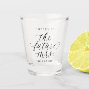 Bride Future Mrs Elegant Modern Bridal Shower Shot Glass