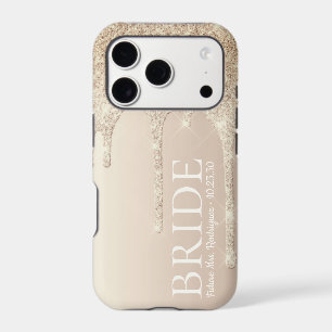 Bride Future Mrs Gold Glitter Drip