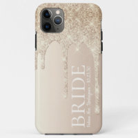Bride Future Mrs Gold Glitter Drip