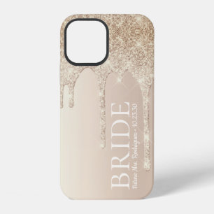 Bride Future Mrs Gold Glitter Drip iPhone 12 Case