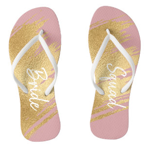 Bride Gifts Sandals Elegant Gold and Black Design