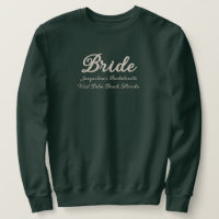 Bride Green and Beige Bachelorette Party Matching