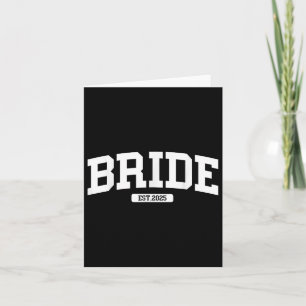 Bride Groom 2025 Just Married Couples Engagement W Card