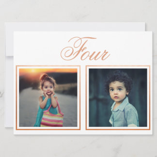 Bride Groom Age Elegant Rose Gold Table Number