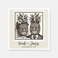 Bride & Groom Aloha Pineapple Tiki Wedding