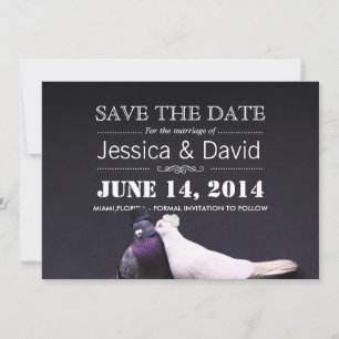 Bride & Groom Birds Save the Date Announcement