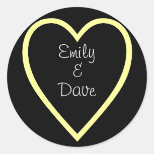 Bride & Groom(Customizable) Classic Round Sticker