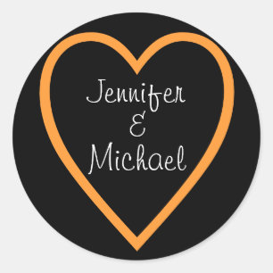 Bride & Groom(Customizable) Classic Round Sticker
