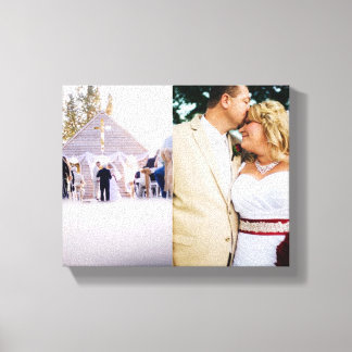 Bride & Groom customized add photo Wrapped Canvas