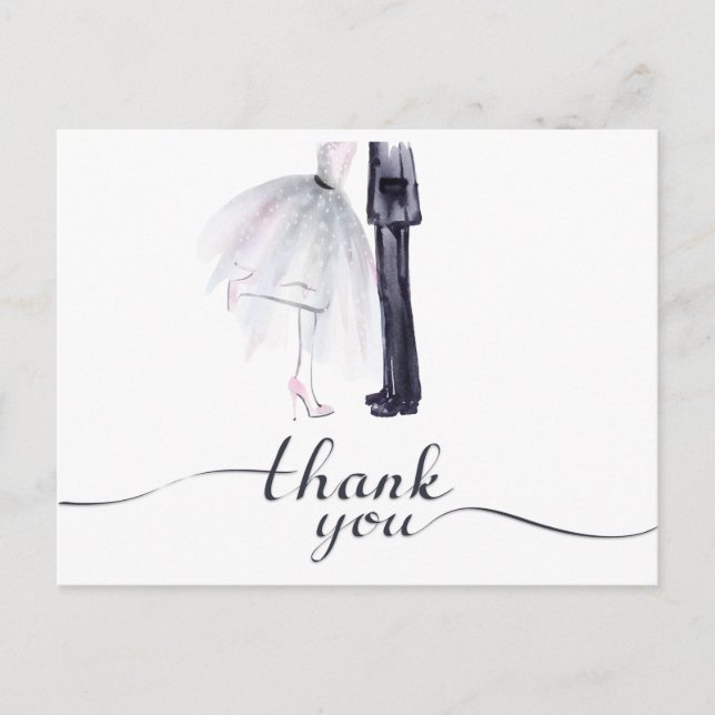 Bride & Groom Dance "Thank You" postcard (Front)