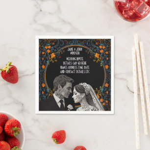 Bride & Groom delicate classic Napkin