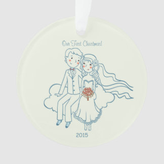 Bride Groom First Christmas Personalized Ornament