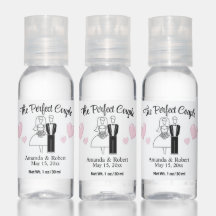 Bride & Groom Hand Sanitizer Travel Bottle Set