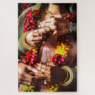 Bride & Groom Hindu Wedding Jigsaw Puzzle 1014 pc.