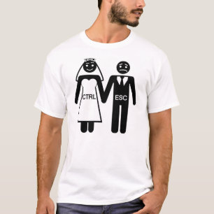 Bride Groom humourous figures T-Shirt
