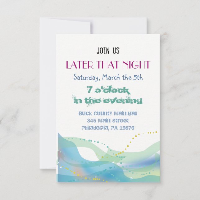 Bride & Groom Jewish Wedding Invitation Party card (Front)