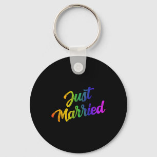 Bride Groom Lgbtq Bachelor Party Wedding Tee - Men Keychain