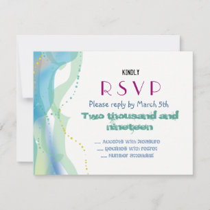 Bride & Groom Love Wedding Invitation reply card