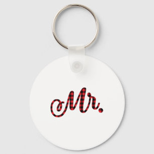 Bride Groom Mr Mrs Christmas Wedding Matching Coup Keychain