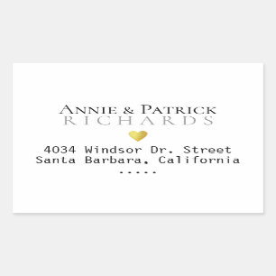 bride groom names wedding-sticker with address sticker
