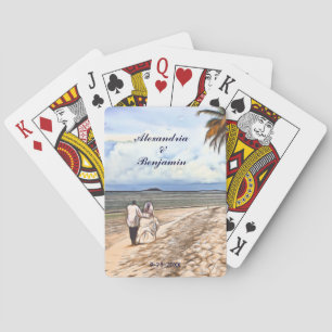 Bride Groom Newlywed Wedding Favours Custom Playing Cards