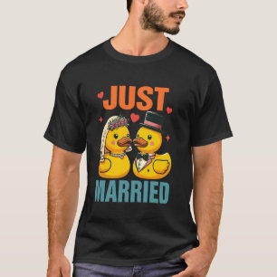 Bride & Groom Newlywed Wedding Rubber Ducks Just M T-Shirt