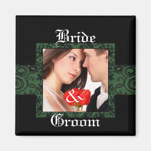 Bride & Groom Photo Magnet