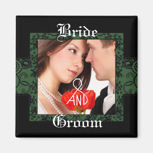 Bride & Groom Photo Magnet