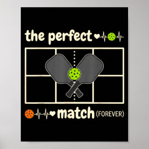 Bride Groom Pickleball Wedding Bach Match That Poster