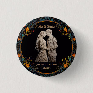 Bride & Groom Royal Classic 1 Inch Round Button