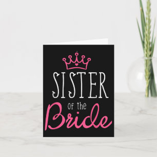 Bride Groom Shirts Sister Of The Bride Shirt Team  Card