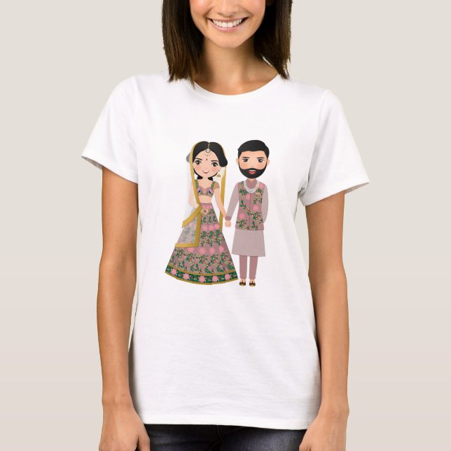 Bride & Groom Silhouette T-Shirt (Front)