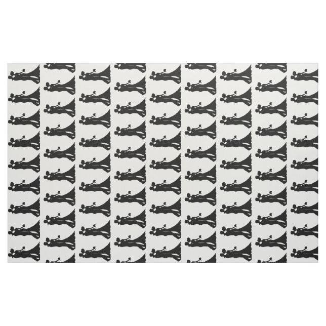 Bride Groom Silhouette Wedding Fabric (Fat Quarter)