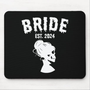 Bride Groom Skeleton Couples Matching Wedding Hall Mouse Pad