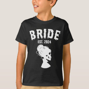 Bride Groom Skeleton Couples Matching Wedding Hall T-Shirt