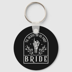 Bride Groom Skeleton Gothic Halloween Engagement W Keychain