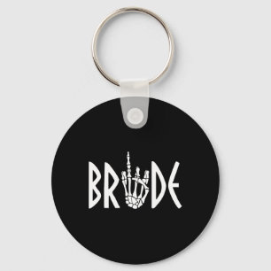 Bride Groom Skeleton Gothic Wedding Engagement Hal Keychain