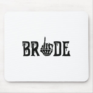 Bride Groom Skeleton Hand Halloween Wedding Bachel Mouse Pad