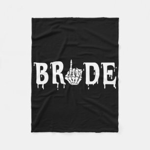 Bride Groom Skeleton Hand Halloween Wedding Chelor Fleece Blanket