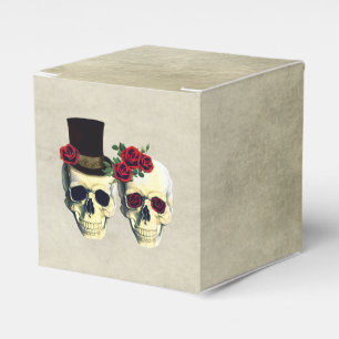 Bride & Groom Skull Wedding Party Favour Favor Box