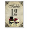 Bride & Groom Skull Wedding Table Card