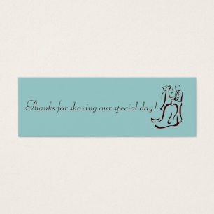 Bride&Groom Teal Favour Tag
