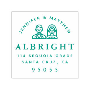 Bride & Groom The Future Mr & Mrs Return Address Self-inking Stamp