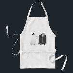 Bride & Groom Wedding Apron<br><div class="desc">This Bride & Groom bridal fashion design was created for the modern wedding. It has sleek designer accents and a contemporary style.</div>