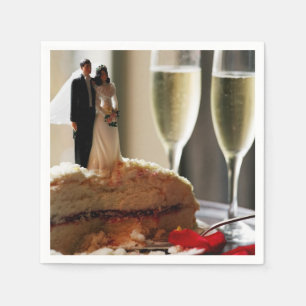 Bride Groom Wedding Cake Napkins