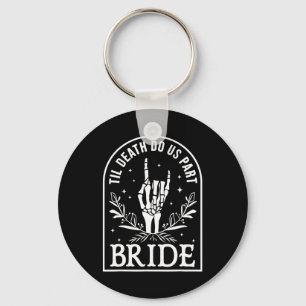 Bride Groom Wedding Engagement Halloween Couple Ma Keychain