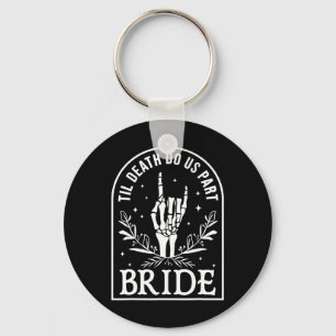 Bride Groom Wedding Engagement Halloween Couple Ma Keychain