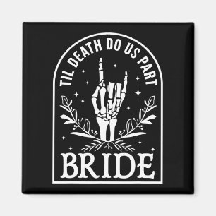Bride Groom Wedding Engagement Halloween Couple Ma Magnet