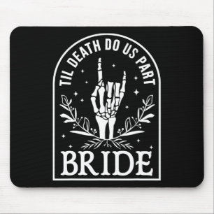 Bride Groom Wedding Engagement Halloween Couple Ma Mouse Pad