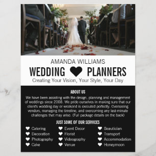 Bride & Groom, Wedding Event Planner Advertising Flyer
